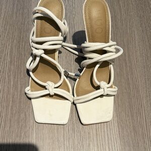 EGO White Strappy Heels